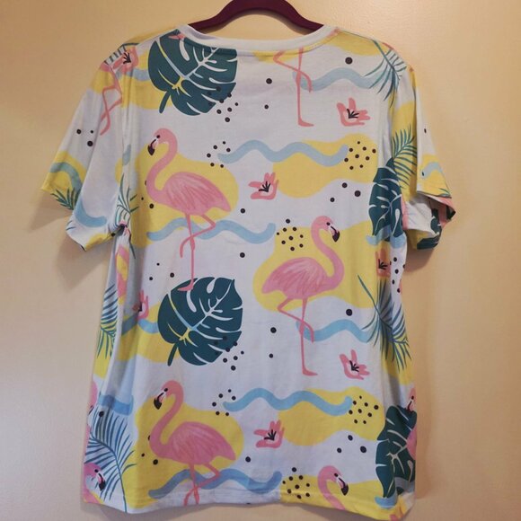 Flamingo Tropical T Shirt XL - Picture 3 of 3